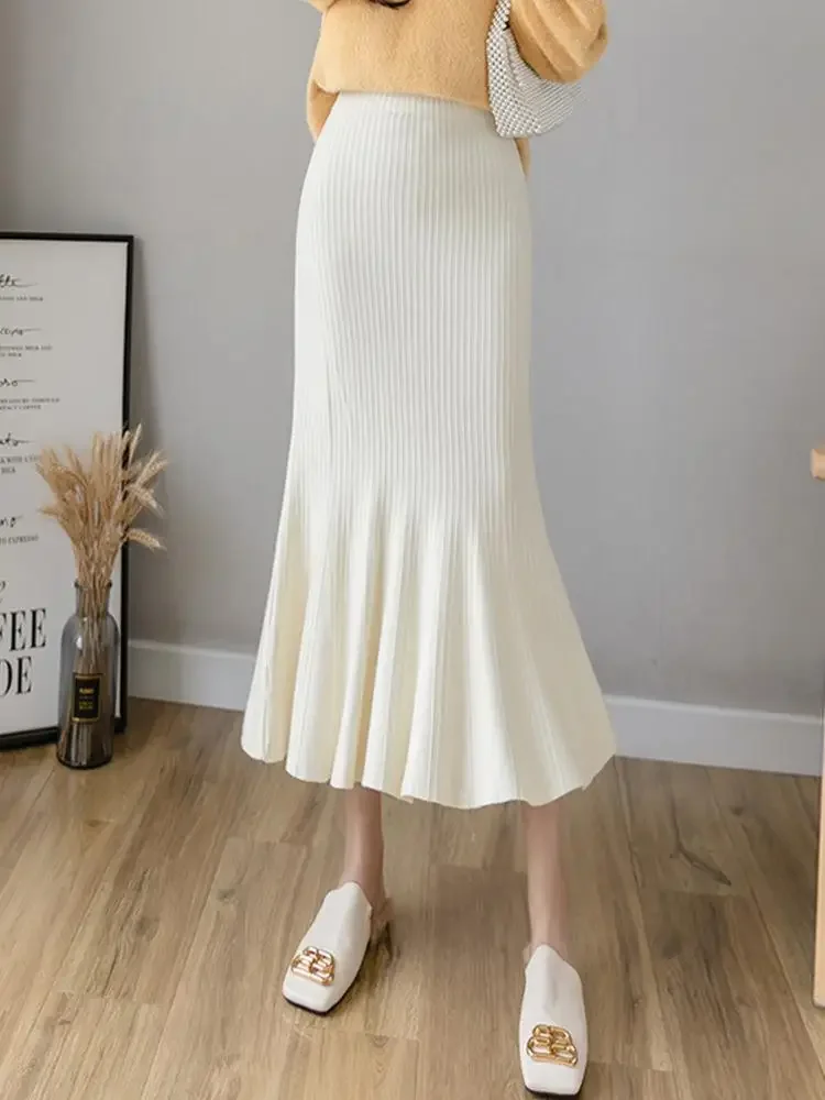 Summer Clothing Wraps - Falda de punto cruzada de cintura