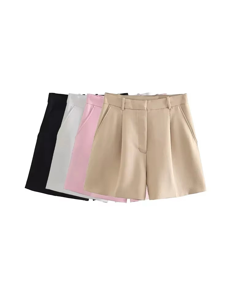 Summer Zara - Bermudas con dardos delanteros y bolsillos