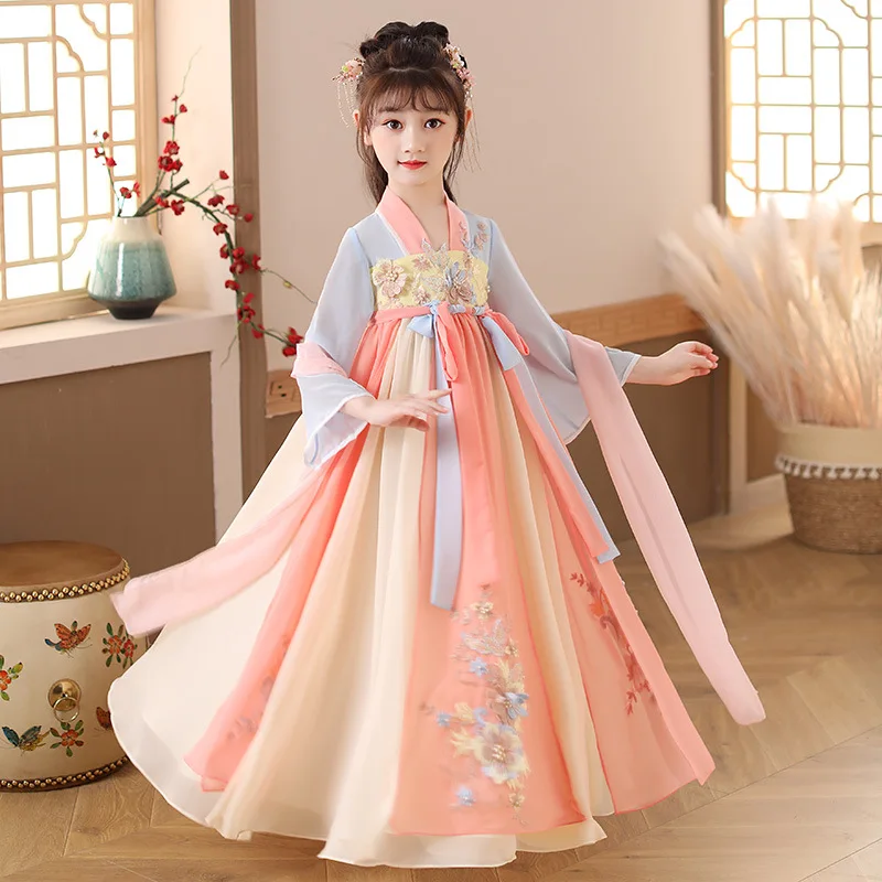 Summer Clothing Baby Girl - Vestidos Hanfu de verano para niños,