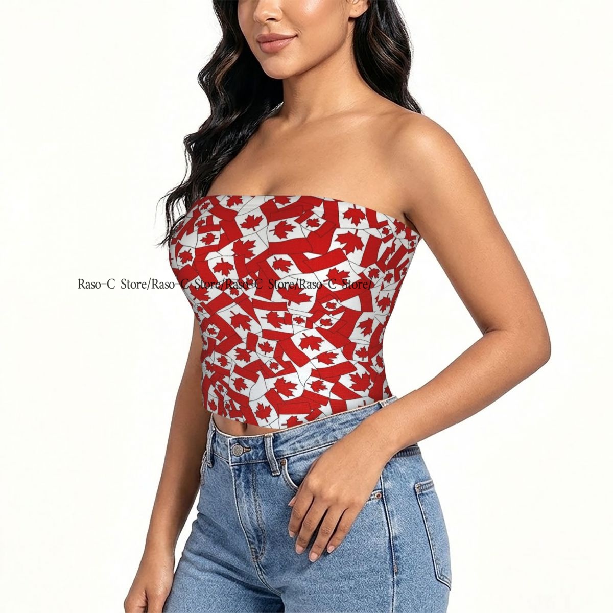 Summer Clothing Women Canada - Top corto tipo tubo sin tirantes