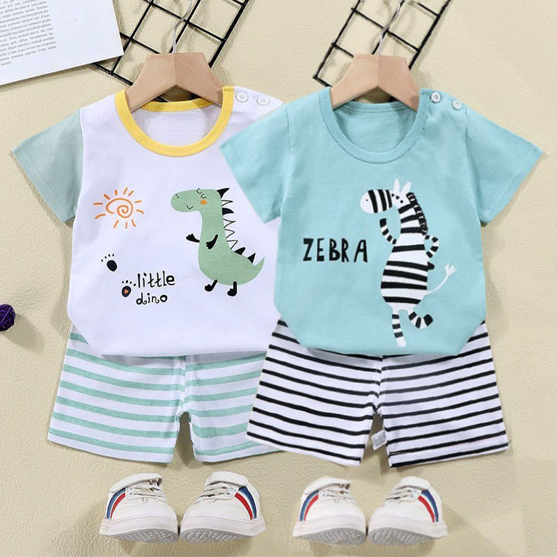 Camisetas de algodón + Pantalo - Summer Clothing Baby Girl reseña y precio